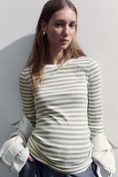 MAMA Ribbed Jersey Top