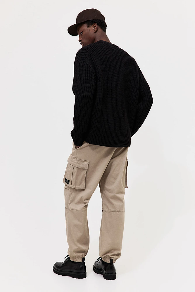 Relaxed Fit Cotton Cargo Joggers