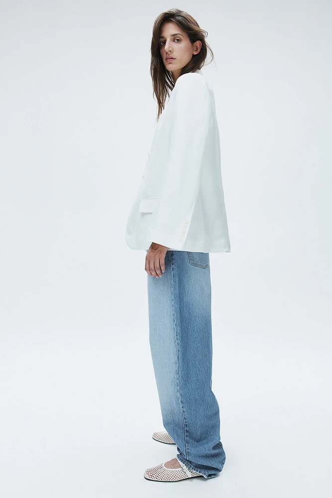 Jean Taille Haute Coupe Tonneau