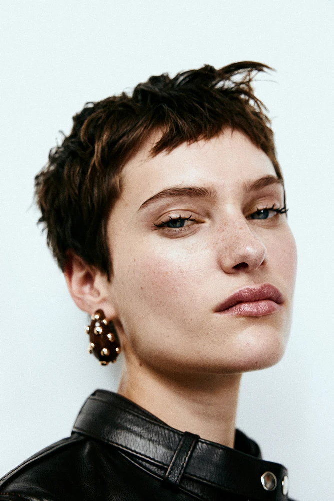 Studded dome earrings