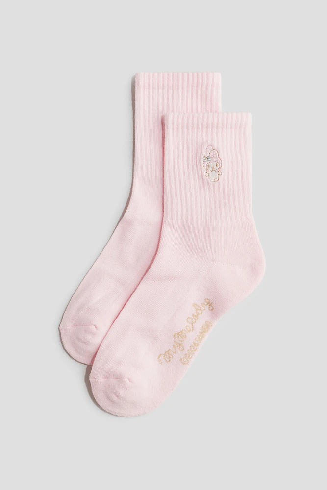 5-pack Appliquéd Socks