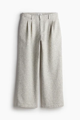 Relaxed Fit Glittery Textured-Weave Pants