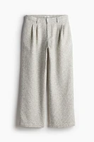 Relaxed Fit Glittery Textured-Weave Pants