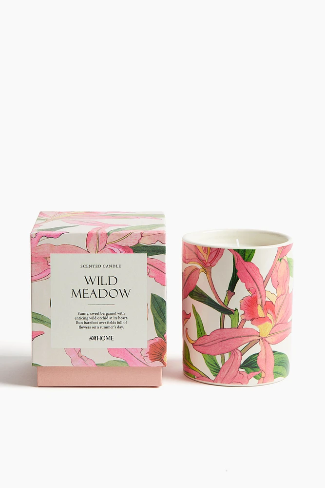 Scented Candle in Ceramic Holder