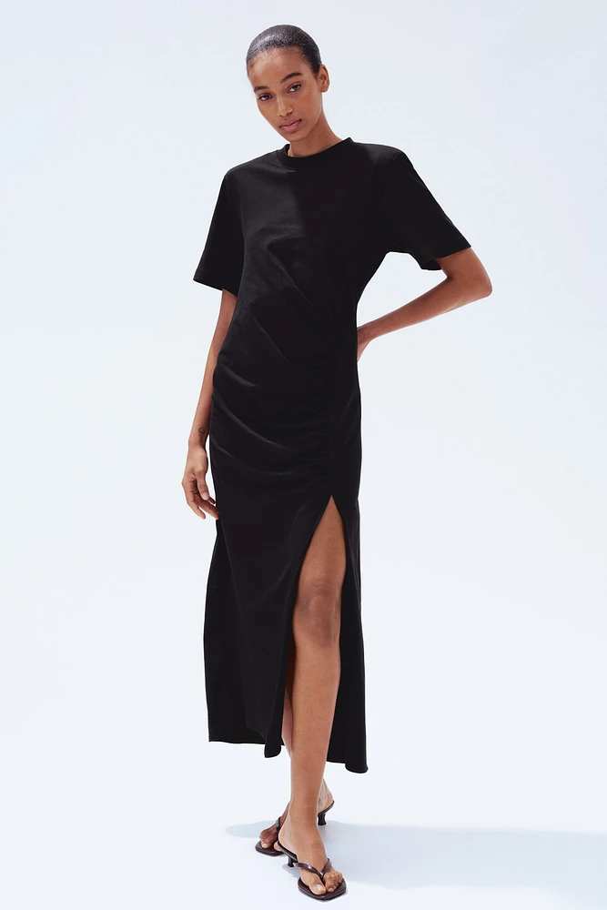 T-Shirt Dress with Shoulder Pads