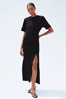 T-Shirt Dress with Shoulder Pads