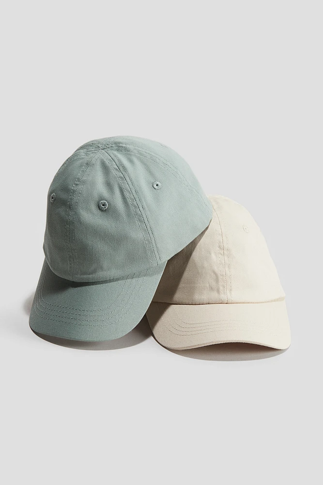 2-Pack Cotton Twill Caps