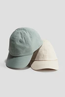 2-Pack Cotton Twill Caps