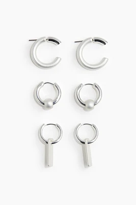 3 Pairs Hoop Earrings