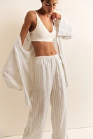 Linen-Blend Robe