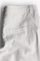 Linen-blend Straight Pants