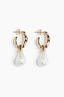 Pendant Hoop Earrings