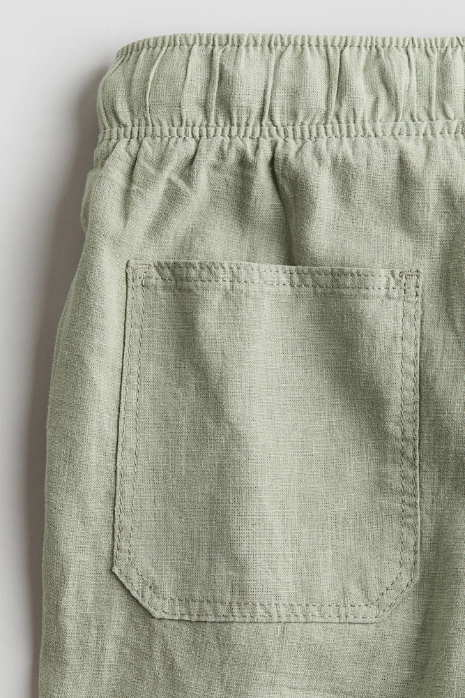 Linen-blend Cargo Joggers