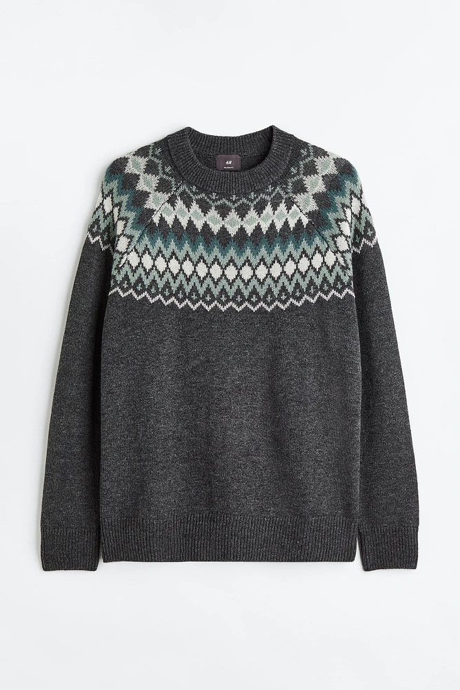 Relaxed Fit Jacquard-knit Sweater