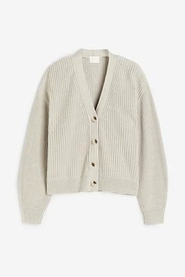 Rib-knit Cardigan