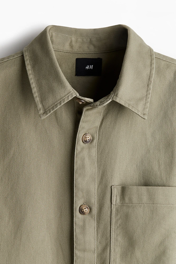 Regular Fit Cotton twill overshirt