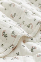 Quilted muslin baby blanket