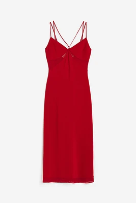 Mesh-detail Slip Dress