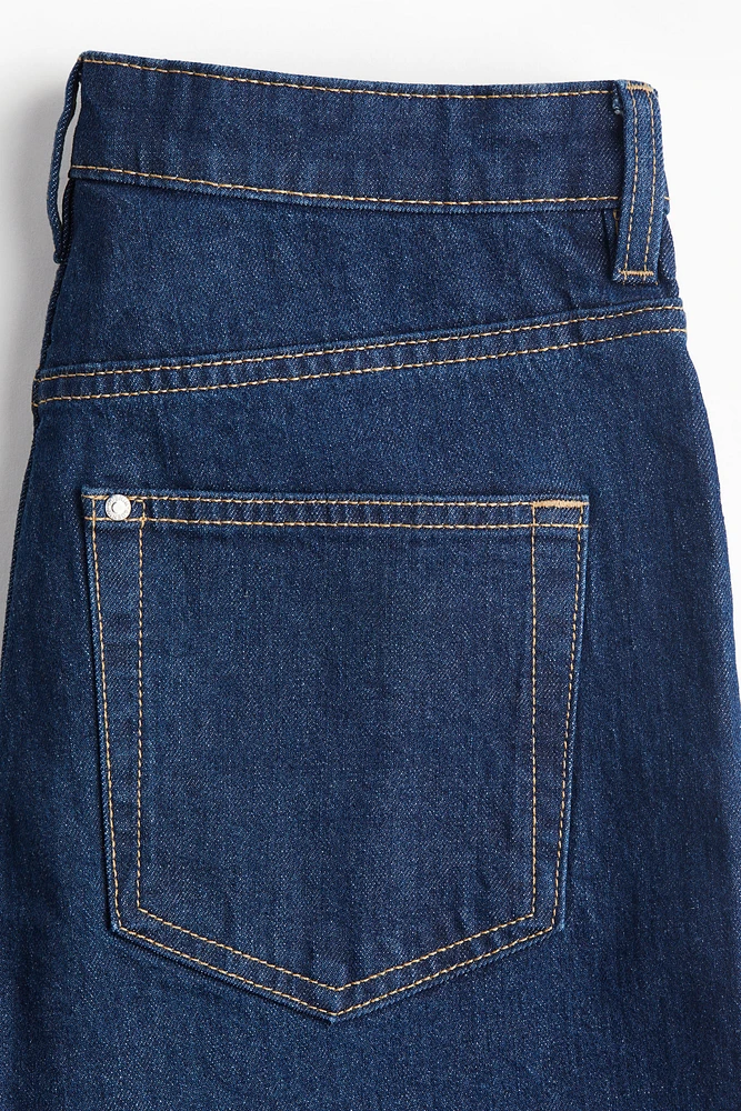 Wide High Cropped Jeans
