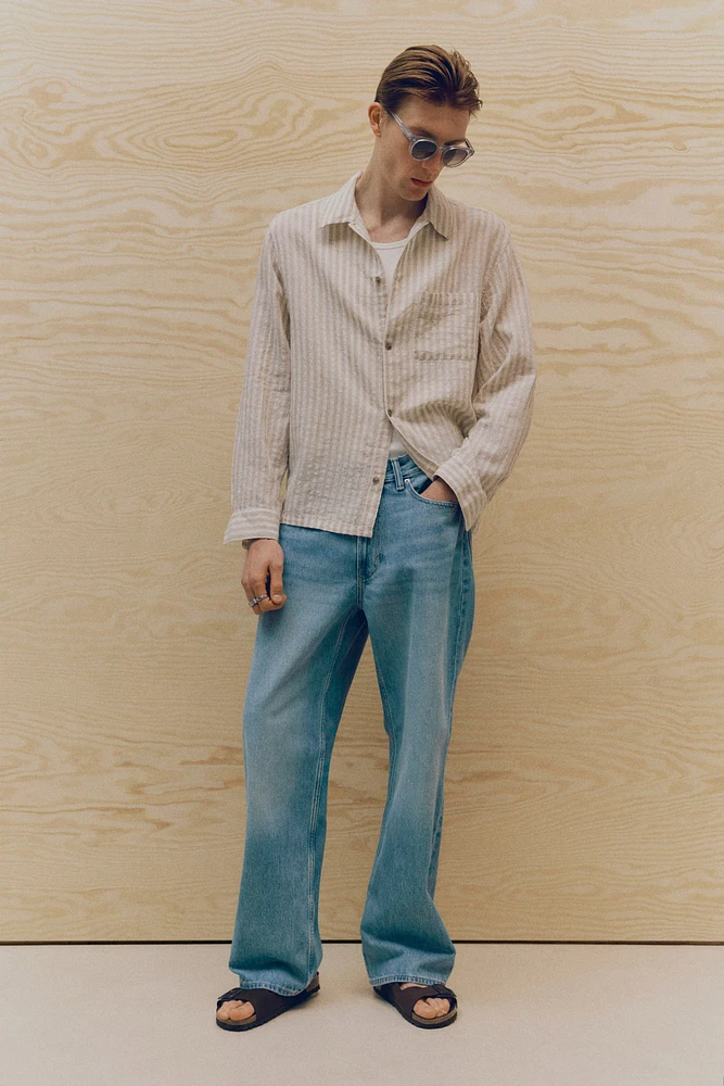 Regular-Fit Linen-Blend Shirt