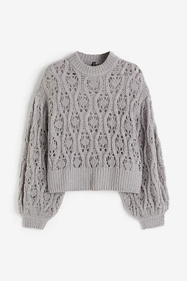 Pointelle-knit Sweater