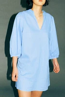 Linen-blend Dress