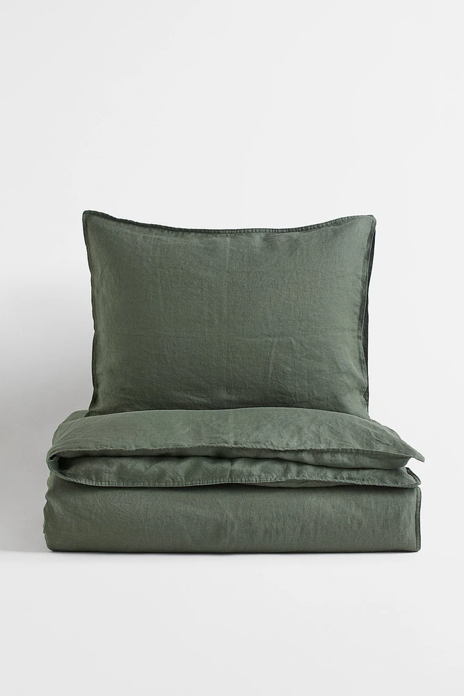 Enveloppe de couette lit simple en lin