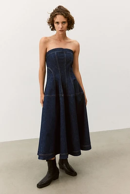 Denim Bandeau Dress