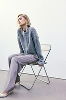 Pointelle-Knit Cardigan