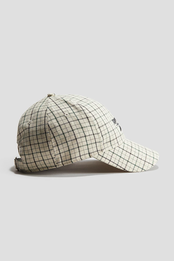 Embroidered-Motif Twill Cap