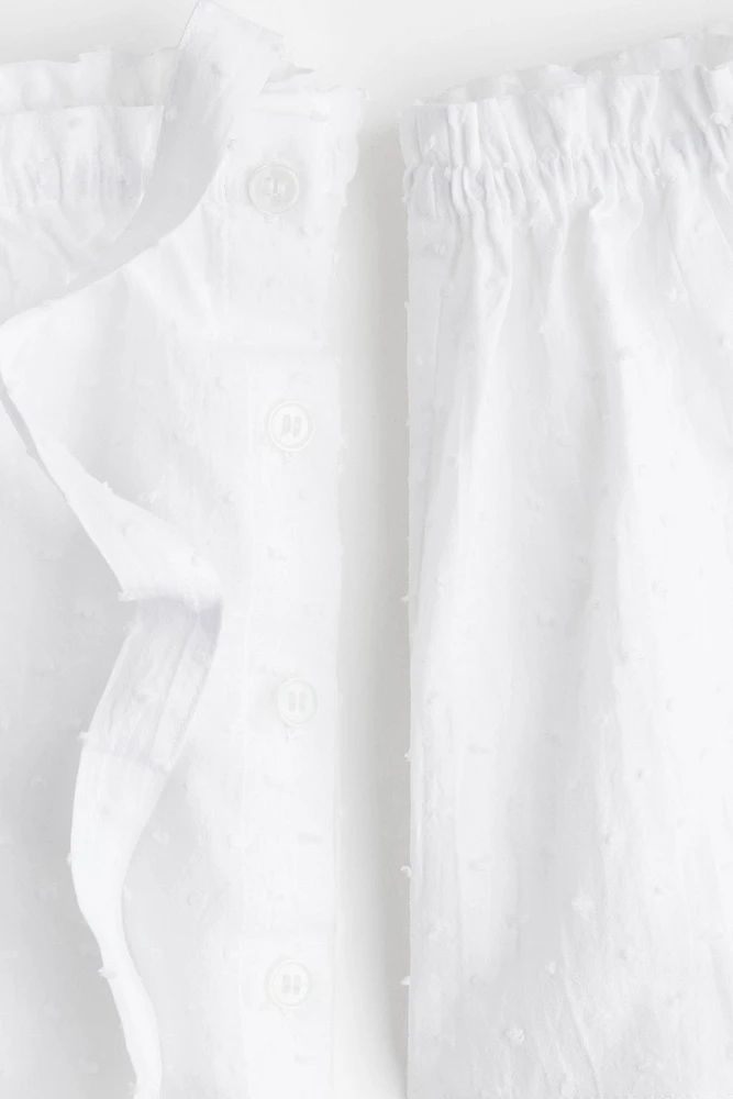 Pyjama en coton plumetis