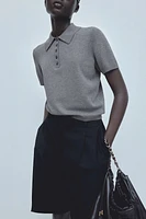 Fine-Knit Polo Shirt