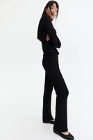 Flared Textured Pants