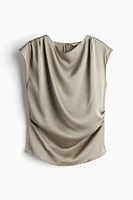 Draped Satin Top