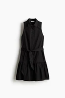 Tie-Belt Shirt Dress