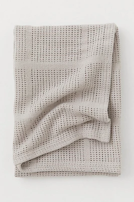 Lattice-knit Cotton Blanket