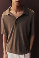 Regular-Fit Fine-Knit Polo Shirt