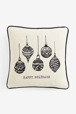 Print-motif Cushion Cover