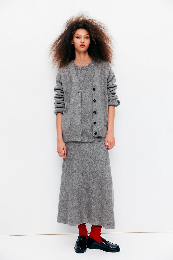 Flared Knit Skirt