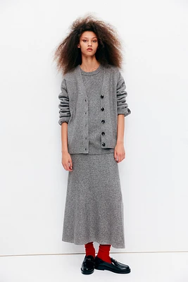 Flared Knit Skirt