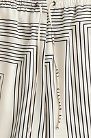 Wide-cut Pull-on Pants