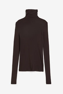 Pima Cotton Turtleneck Top