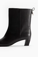 Heeled Leather Boots