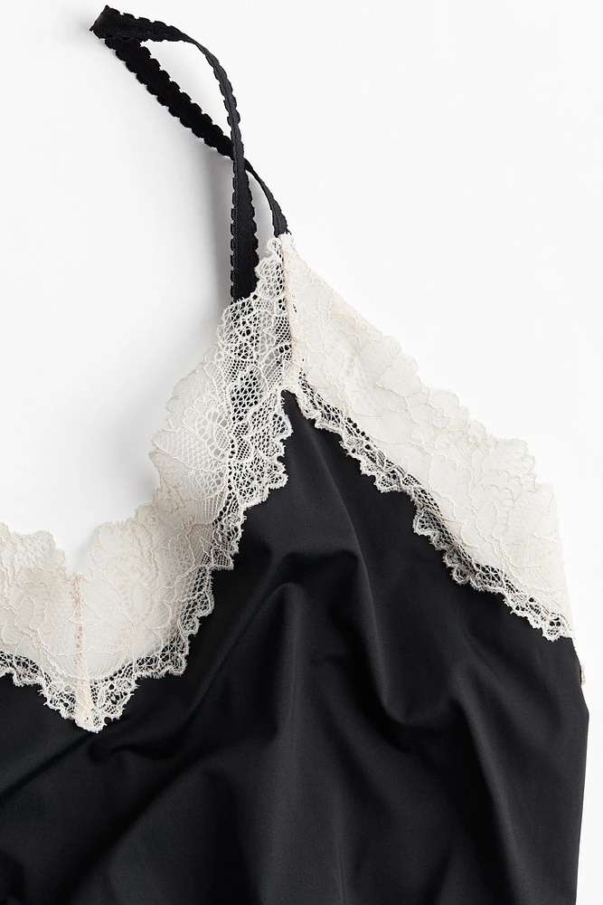 Maillot en microfibre avec dentelle
