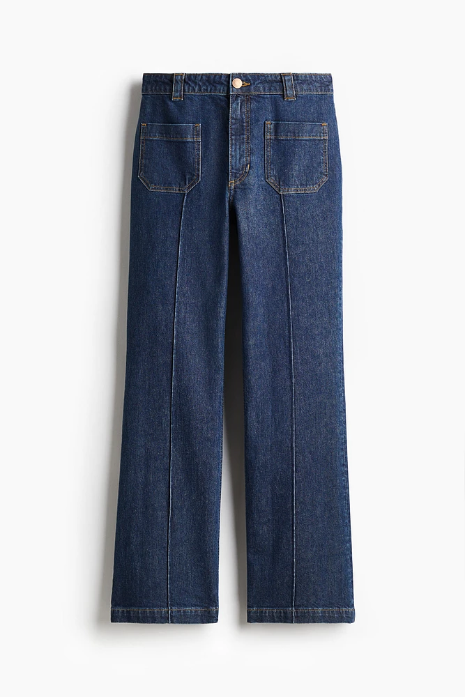 Creased Denim Pants