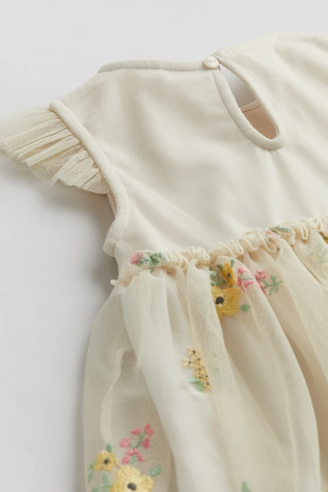 Embroidered Tulle Dress