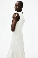 Robe à encolure en V satin