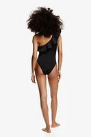 Padded-cup One-shoulder Swimsuit