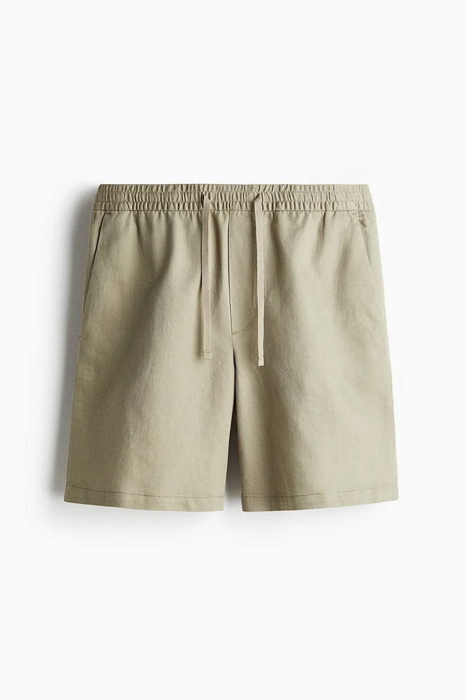 Short décontracté en lin mélangé