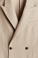 Regular Fit Wool-Blend Double-Breasted Jacket